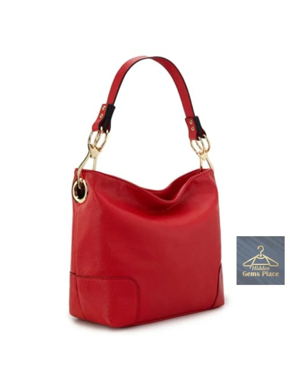 Faux Leather Hobo Bag Top Handle Satchel Shoulder Purse Bucket Handbag Wide